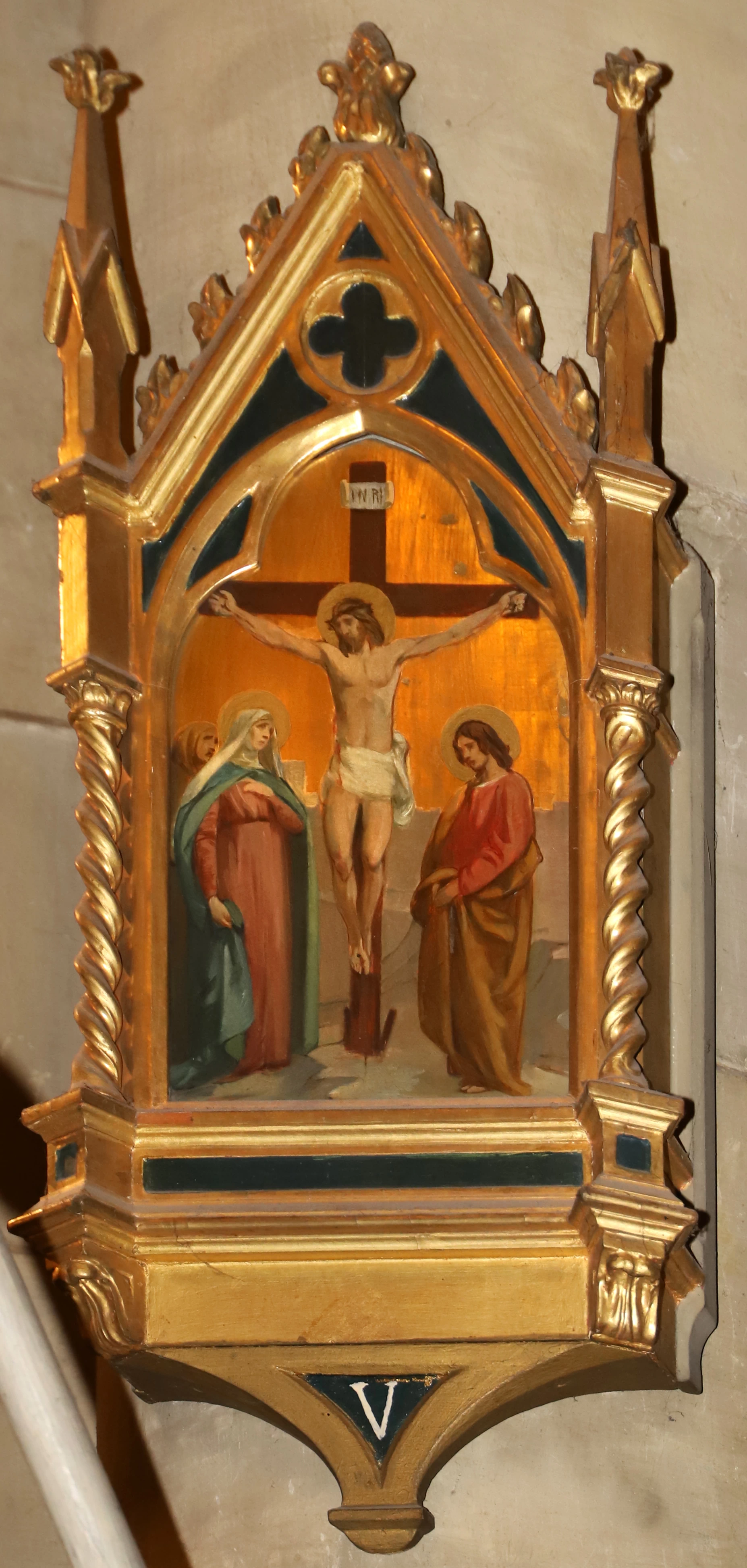 Via Matris, 1929, stazione 5 crocifissione - Chiesa dei sette santi, Firenze